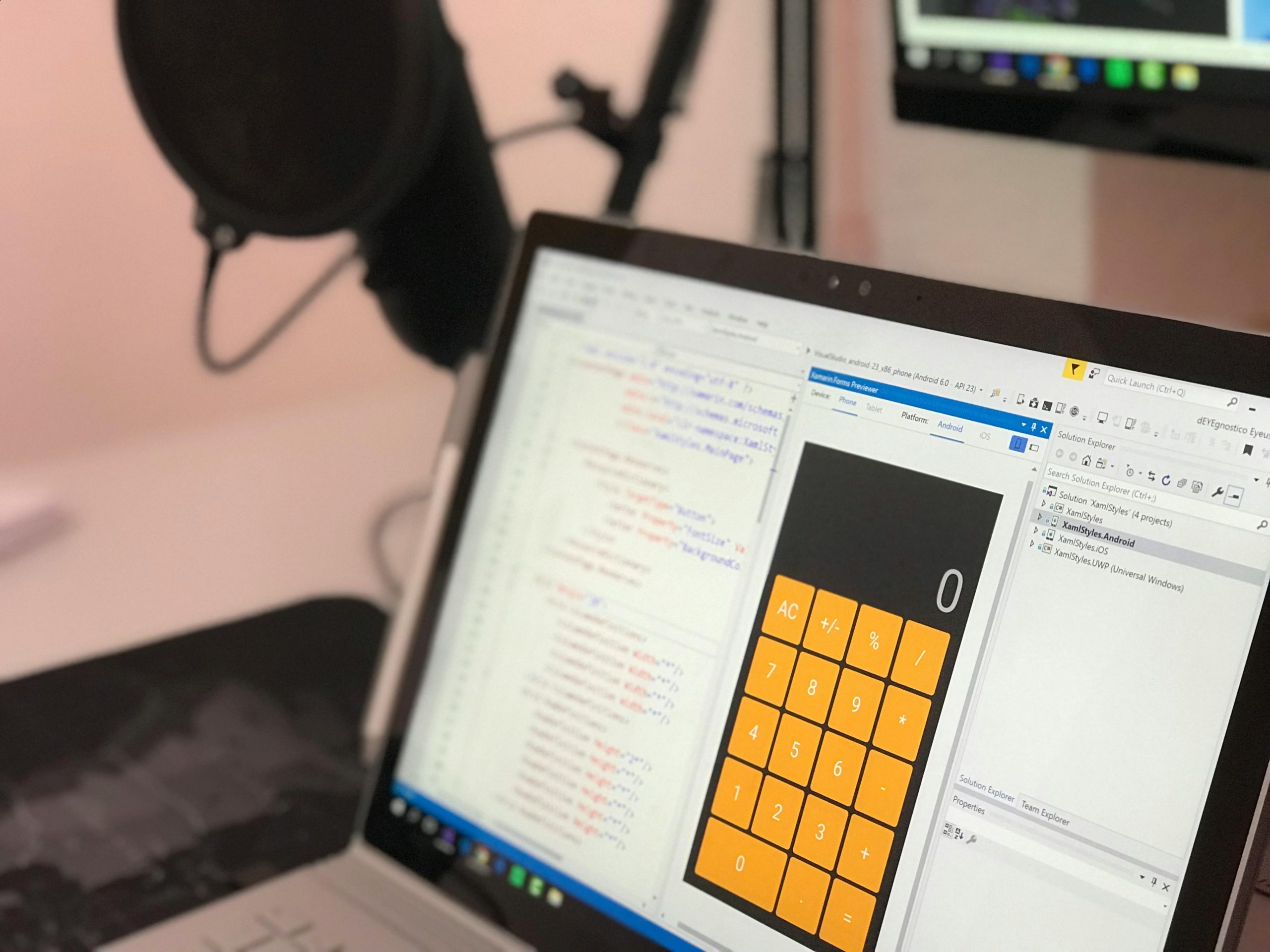 Grauer Laptop Computer, Der Rechneranwendung Mit Codes Anzeigt